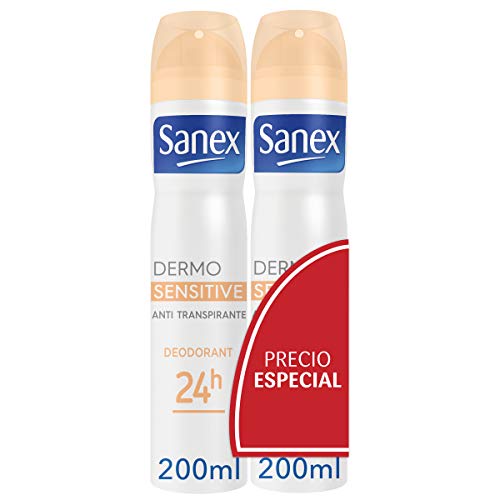 Sanex 1164-74668, Dermo Sensitive, Desodorante Spray, 2x200ml
