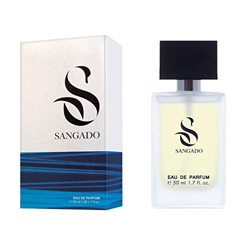 SANGADO El Hombre de Negro Perfume para Hombres, Larga Duración de 8-10 horas, Olor Lujoso, Oriental Especiada, Francesas Finas, Extra Concentrado (Eau de Parfum), Spray de 50 ml, Un Gran Regalo