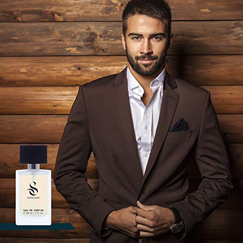 SANGADO Irresistible Perfume para Hombres, Larga Duración de 8-10 horas, Olor Lujoso, Oriental Fougère, Francesas Finas, Extra Concentrado (Eau de Parfum), Spray de 50 ml, Un Gran Regalo Para Hombres