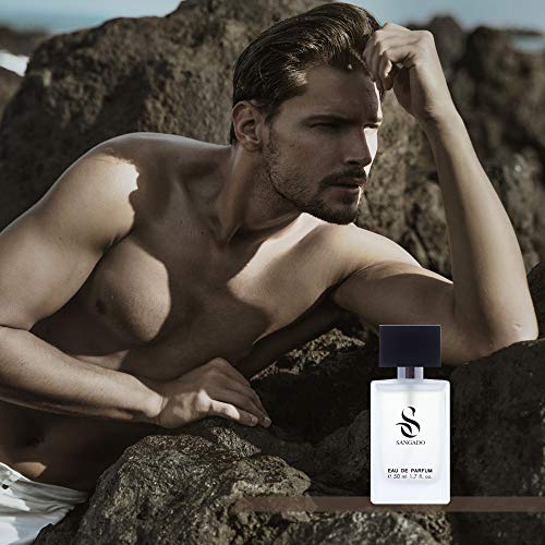 SANGADO Sin Domar Perfume para Hombres, Larga Duración de 8-10 horas, Olor Lujoso, Aromática Fougère, Francesas Finas, Extra Concentrado (Eau de Parfum), Spray de 50 ml, Un Gran Regalo Para Hombres
