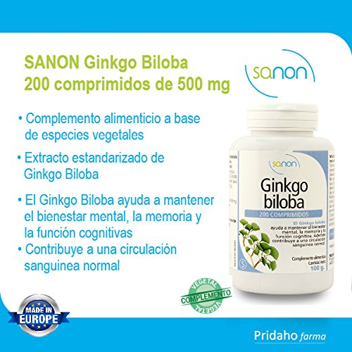 SANON - SANON Ginko Biloba 200 comprimidos de 500 mg
