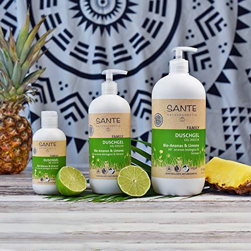 Sante Naturkosmetik, Gel de Ducha Orgánico Píña & Limón, Frasco dispensador, 950 ml