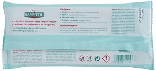 Sanytol - Toallitas desinfectantes Multisuperficies - 24 unidades, Pack de 3
