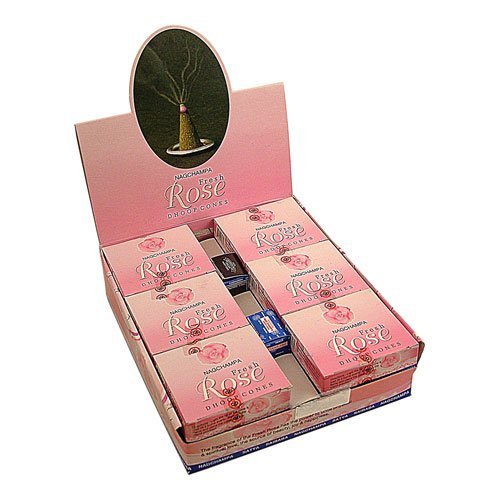 Satya Nag Champa McGuinness - Juego de 12 Paquetes de Conos de Incienso, Rosa