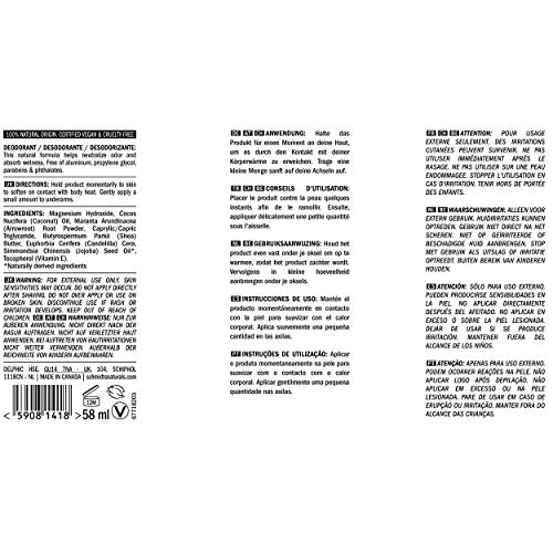 Schmidt's - Desodorante Natural en Barra para Pieles Sensibles Sin Perfume Vegano - 75 g
