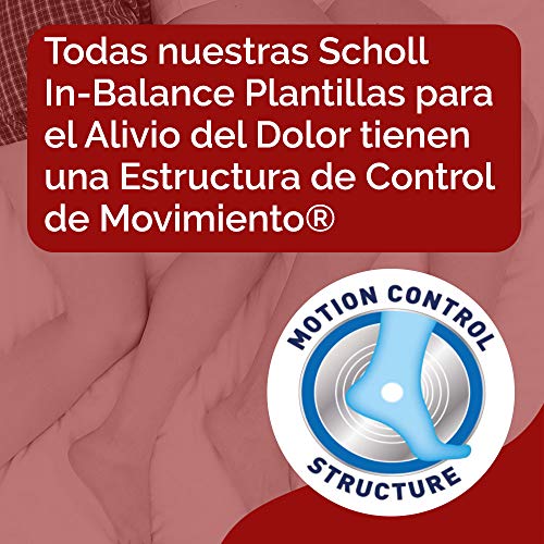 Scholl Plantilla In-Balance para el alivio del dolor de rodilla y talón, 1 par, talla L (42.5 - 45)