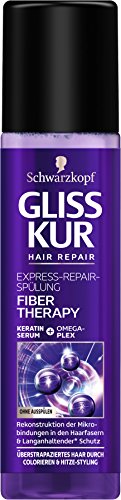 SchwarzKOPF GLISS KUR Express Repair Acondicionador Fiber Therapy, 6 unidades (6 x 200 ml)