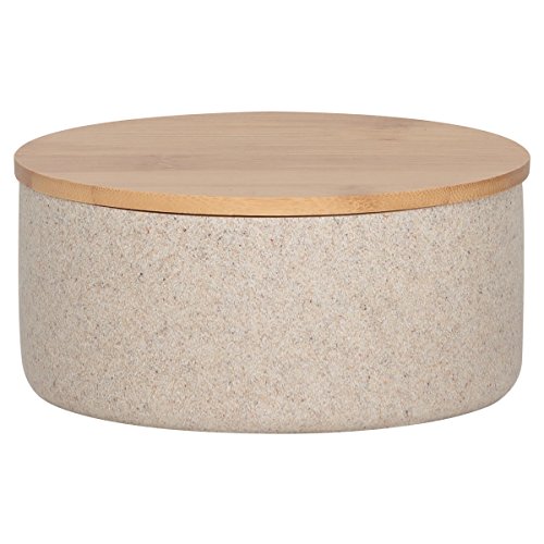 Sealskin Grace Joyero con Espejo, Polyresin, Arena, 13,3x6,5x13,3 cm