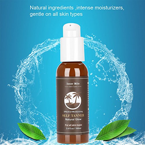 Self Tanner Longlasting Loción bronceadora sin sol hidratante Ingredientes naturales Sin sol Tanner para el cuerpo y la cara