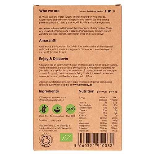 Semillas de Amaranto Bio 500g - Ricas en Proteínas - Sin Gluten