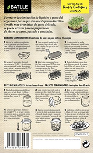 Semillas Ecológicas Brotes - Brotes ecológicos de Hinojo - Batlle