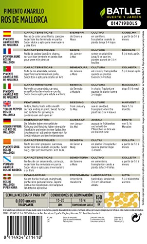 Semillas Hortícolas - Pimiento Amarillo Ros de Mallorca - Batlle