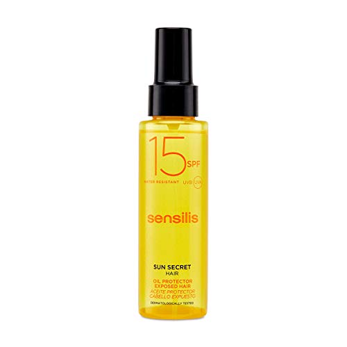 Sensilis Sun Secret - Aceite Protector para el Cabello con SPF15 - Protector, Nutritivo y Reparador - 100 ml