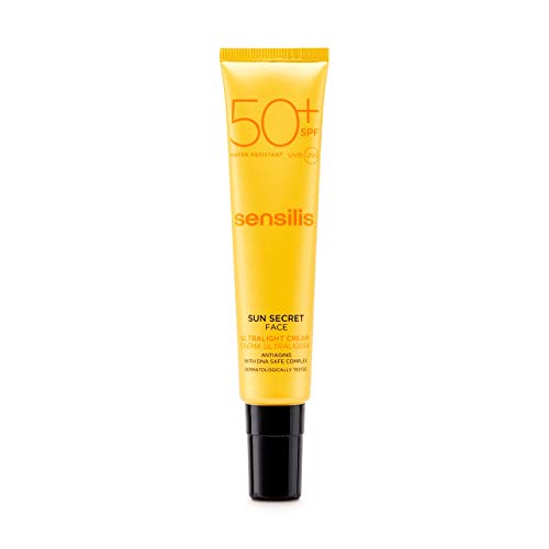 Sensilis Sun Secret - Crema Facial UltraLigera antiedad, Protector Solar con SPF 50 - 40 ml