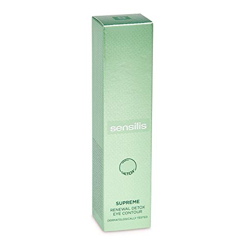 Sensilis Supreme - Contorno de Ojos Detoxificante y Regenerador con Ácido Hialurónico, Aceite de Argán, Cafeína y Péptidos - 15 ml