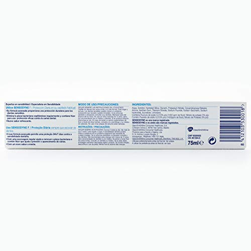 Sensodyne Protección Diaria - Pasta de dientes con flúor, alivio para dientes sensibles - 75 ml
