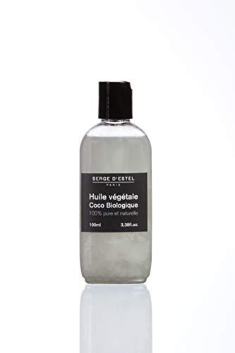 SERGE D ESTEL PARIS Aceite de Coco orgánico, 100 ml, 100% puro, aceite para el cuidado de la piel seca y el cabello seco, nutritivo, calmante, olor dulce