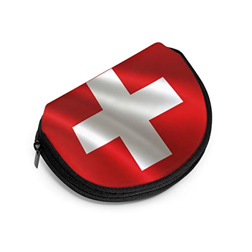Serie de la Bandera de Suiza Banderas World Countryswiss Signos Símbolos Mujeres Niñas Shell Cosmético Maquillaje Bolsa de Almacenamiento Compras al Aire Libre Monedas Monedero Organizador
