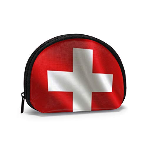 Serie de la Bandera de Suiza Banderas World Countryswiss Signos Símbolos Mujeres Niñas Shell Cosmético Maquillaje Bolsa de Almacenamiento Compras al Aire Libre Monedas Monedero Organizador