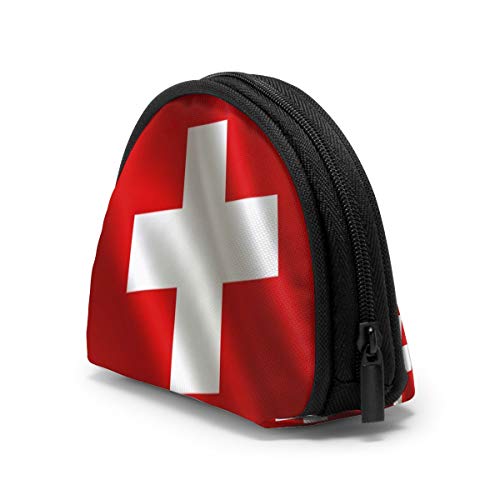 Serie de la Bandera de Suiza Banderas World Countryswiss Signos Símbolos Mujeres Niñas Shell Cosmético Maquillaje Bolsa de Almacenamiento Compras al Aire Libre Monedas Monedero Organizador