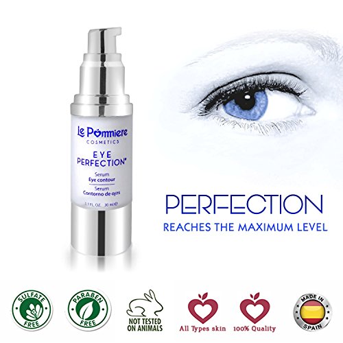 Serum contorno ojos 30ml con ácido hialurónico y colágeno. Crema Anti edad con pantenol vitamina B5 para una piel suave y tersa. Antiarrugas hidratante con Elastina, glicerina para Bolsas y ojeras