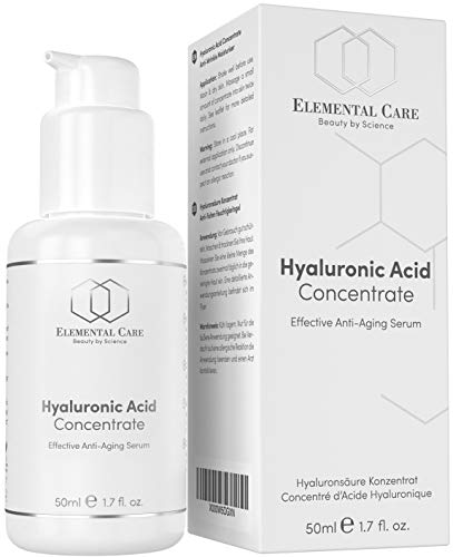 Serum de Acido Hialuronico Puro Vegano 50ml-Mascarilla Facial de Antiedad-Crema Antiarrugas para Mujer, Serum Facial y para el Contorno de Ojos-Halal-Hecho en Alemania