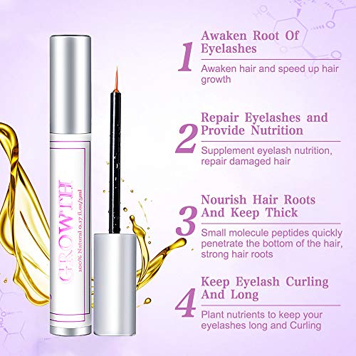 Serum Pestañas & Cejas Serum Pestañas Crecimiento - 100% Natural Tratamientos Para Pestañas Sérum Crece Pestañas（5ML）