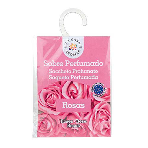 Set de 12 Sobres Perfumados, Bolsitas Aromáticas Olor Rosas, Saquitos para el Armario, Cajón, Ropa de Bebé, Zapatero, Maleta