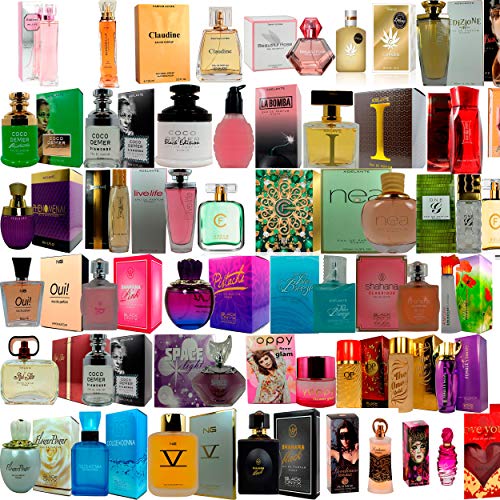 Set de 3 (tres) Perfumes Franceses Para Mujer 80 a 100ml cada uno Selección Noche y Día. Envasados en forma Individual