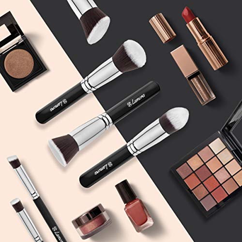 Set De Brochas De Maquillaje Profesional - Pinceles Maquillaje 10 Piezas - Brochas Base De Maquillaje, Brocha Kabuki, Brocha Polvos, Brochas De Maquillaje Ojos - Pelo Sintético Calidad Premium