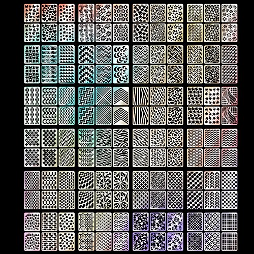 Set de Pegatinas de Plantilla de Vinilos de Uña, 24 Hojas 72 Diseños Diferentes de Hojas Lindas Fáciles de Plantilla de Uñas de Vinilos de Uñas de Arte de Uñas, 144 Piezas