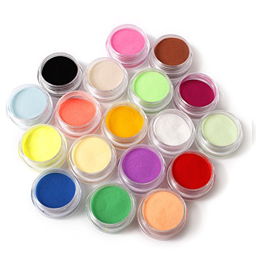 Set profesional de artículos para la decoración de uñas; polvo de acrílico, 24 colores, gel UV, lámpara blanca UV de secado, estrás.