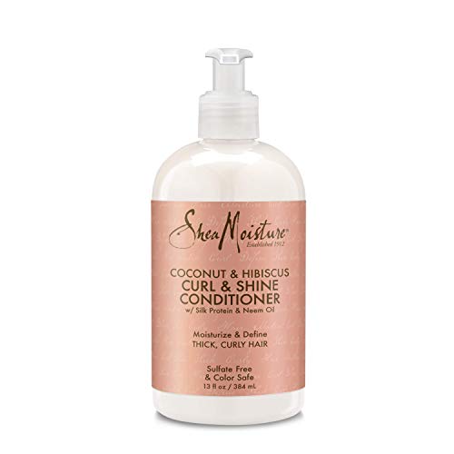 Shea Moisture Coconut & Hibiscus Curl TRIO: Includes Curl & Shine Shampoo, Curl & Shine CONDITIONER, Curl Enhancing Smoothie by Shea Moisture