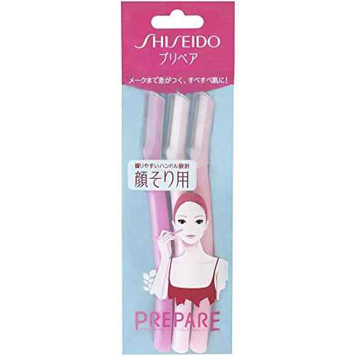 Shiseido 3 piezas Preparar Razor facial, grande (Japón Importación)
