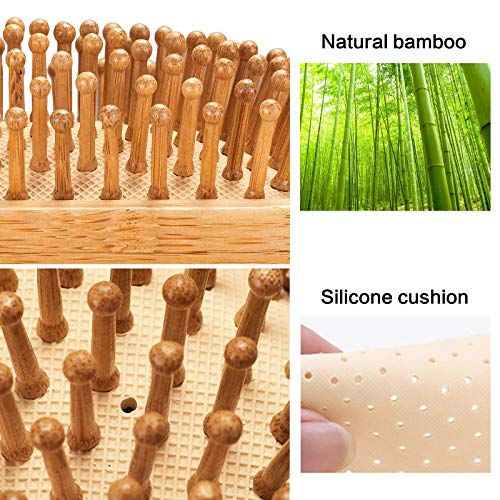 SIGHTLING Peine de Madera Natural Bambú del Pelo Cepillo para el Pelo Masaje Anti Estática