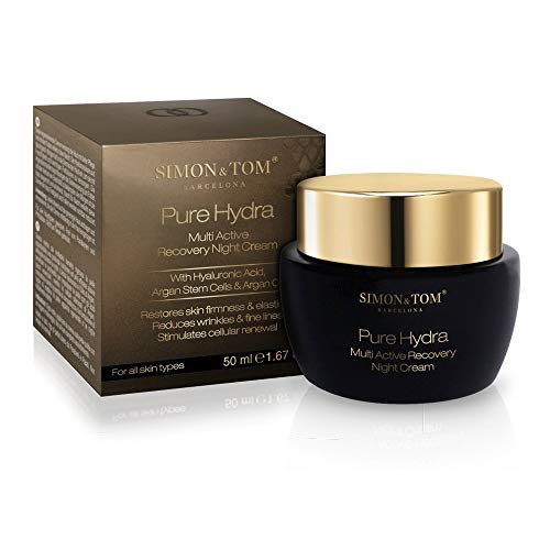 Simon & Tom – PURE HYDRA – Crema Facial Hidratante de Noche – Reduce las Arrugas y Reafirma la piel – Con Aceite de Argán Orgánico, 50ML