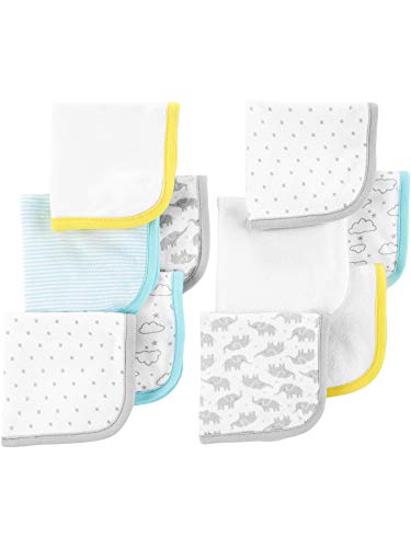 Simple Joys by Carter's Juego de 10 paños de Limpieza. Baby-washcloths-and-Wash-Gloves, Variado Paquete, One Size, Pack
