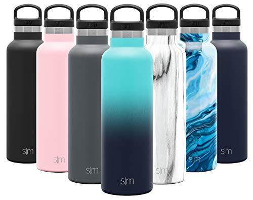 Simple Modern Ascent 590mL Botella de Agua de Acero Inoxidable con Tapa de Asa, Botella Termica con Boca Estrecha, Aislada al Vacío, Doble Pared, Termo sin BPA para Deporte o Viaje, Prueba de Fugas