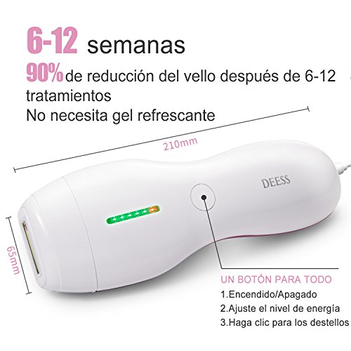Sistema de Depilación por Luz Pulsada Intensa (IPL), Dispositivo DEESS series 3 Plus de Depilación Permanente para Cara y Cuerpo, 350.000 pulsaciones de luz, Uso Doméstico-Aprobado por la FDA