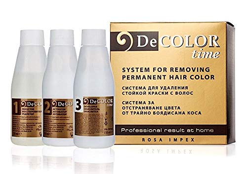 Sistema para eliminar el color permanente del pelo  decolor time
