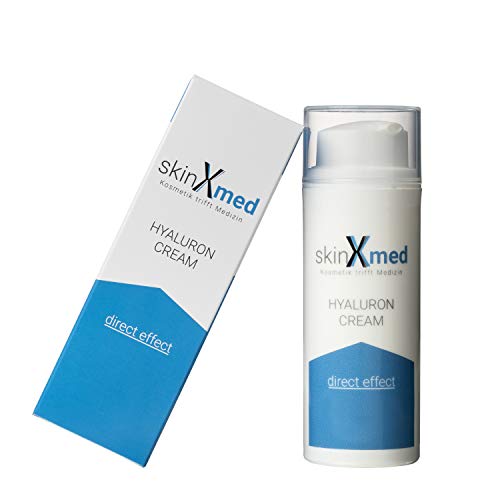 SkinXmed crema con Ácido Hialurónico | Anti-arrugas intensivo | día y noche | hidratante, mujer y hombre | elimina y reduce ojeras, manchas en cara, cuello y escote | 50ml