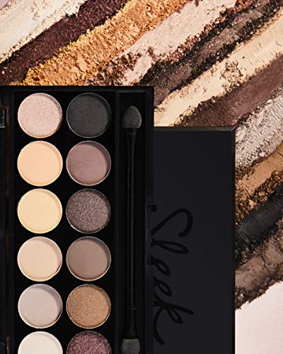 Sleek MakeUP iDivine - Paleta de sombra de ojos Au Naturel con espejo, 12 x 0.8g