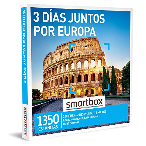 SMARTBOX - Caja Regalo - 3 días Juntos por Europa - Idea de Regalo - 2 Noches con Desayuno o 2 Noches para 2 Personas