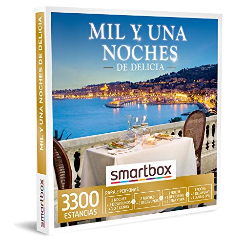 SMARTBOX - Caja Regalo - Mil y una Noches de Delicia - Idea de Regalo - 2 Noches, Desayuno y Cena o 1 Noche, Desayuno y Cena o SPA o 1-2 Noches con Desayuno para 2 Personas