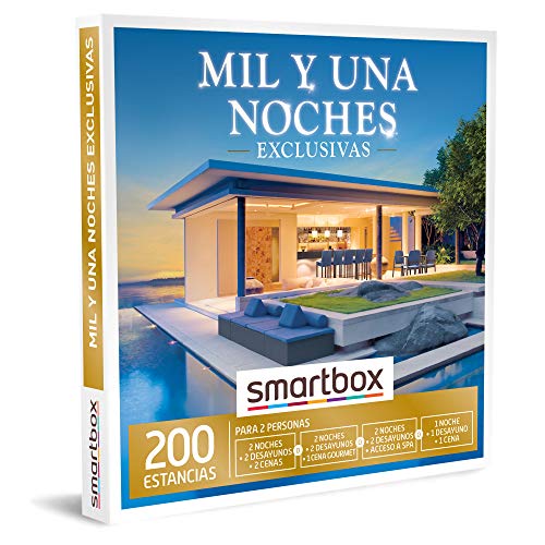 SMARTBOX - Caja Regalo - Mil y una Noches exclusivas - Idea de Regalo - 2 Noches con Desayuno y 1 o 2 cenas o 2 Noches con Desayuno o 1 Noche con Desayuno y/o Cena para 2 Personas
