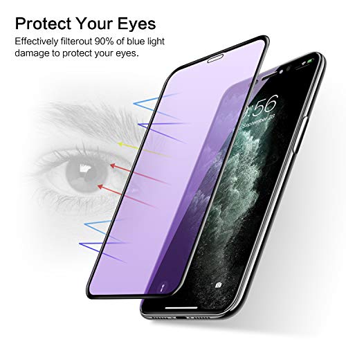 SmartDevil [2 Pack Protector Pantalla de iPhone 11 Pro/iPhone XS/X,Cristal Templado,Vidrio Templado [Fácil de Instalar] [Anti-Luz Azul] [Garantía de por Vida] para iPhone 11 Pro/iPhone XS/X