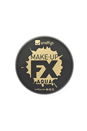 Smiffy's 23731 Maquillaje FX Smiffy, Aqua Pintura Facial y de Cuerpo, Negro, 16ml, a Base de Agua