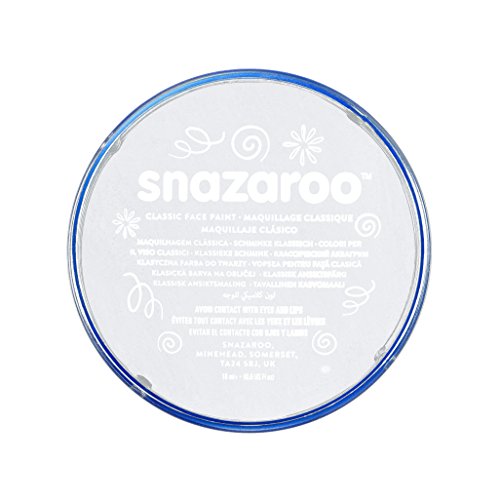 Snazaroo- Pintura facial y Corporal, 18 ml, Color blanco, 18ml (Colart 1118000)