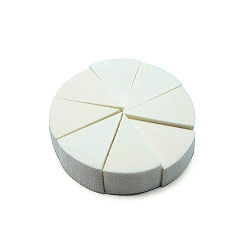 Snner 10 Pc Maquillaje Esponja Terciopelo Mezcla De Cimientos En Forma De TriáNgulo Smooth Makeup Blender Cosmetic Puff (Blanco)