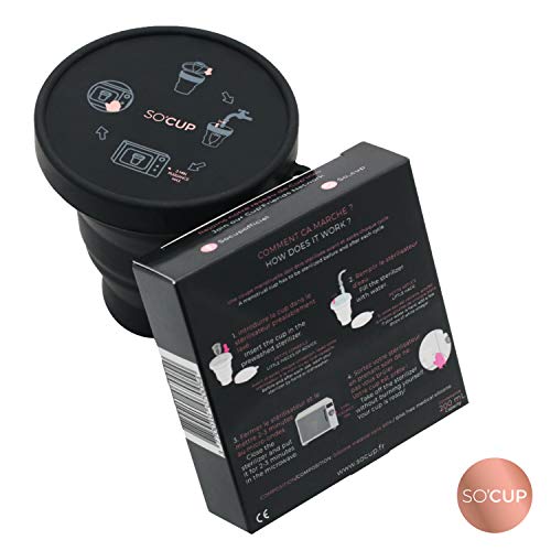 SO CUP Esterilizador Plegable para Copa Menstrual 3 en 1 - Con o Sin Microondas 100% Silicona de Grado Alimenticio - Talla Grande Adecuada para TODO tipo de Menstrual Cup